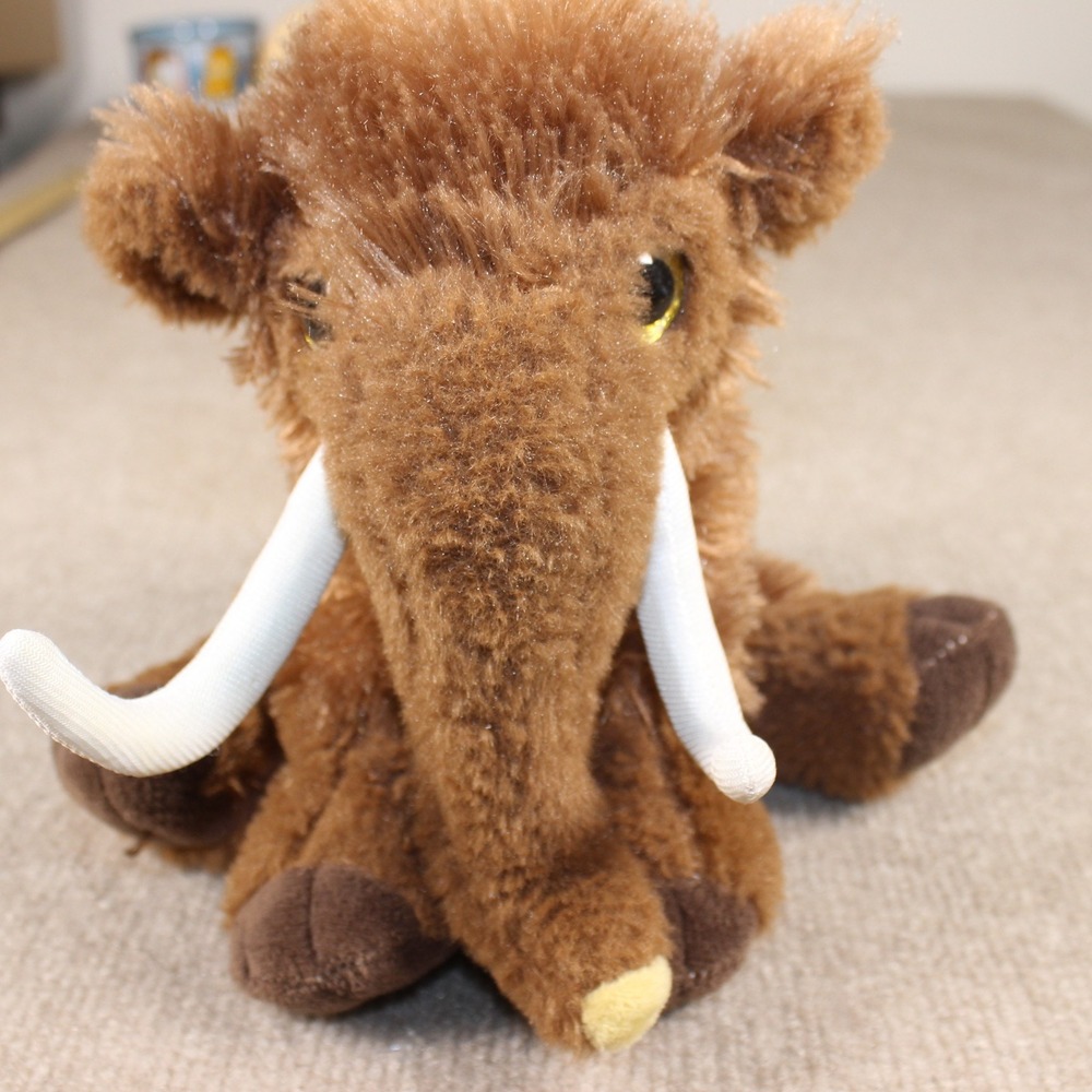 The Bear Factory 2001 Woolly Mammoth Plush Stuffed Animal Vintage Brown 7.5 inch